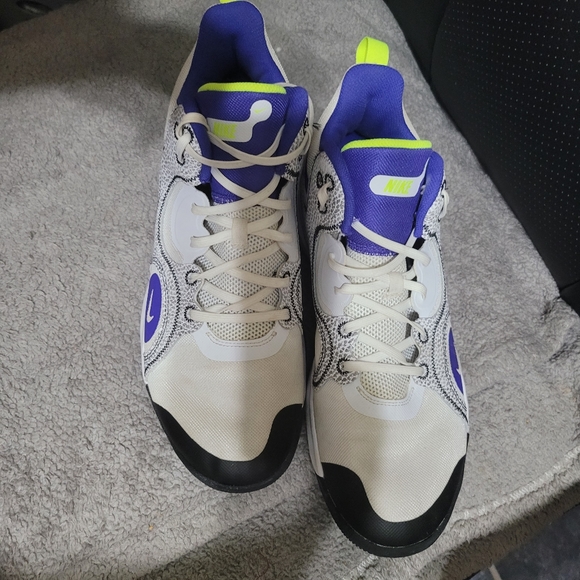 Nike Fly by Mid 2 Mens Shoes Size 12, Color: White/Silver/Blue - Picture 4 of 6